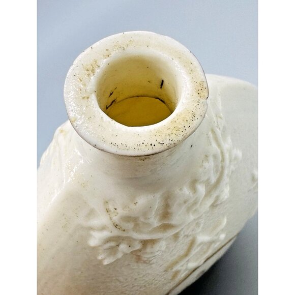 Belleek 19th c. Porcelain Judaica Jewish Irish Circumcision Flask 1st Gen Mark - Picture 7 of 10